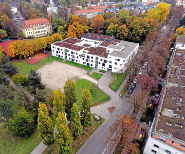 Ellinor-Holland-Haus von oben